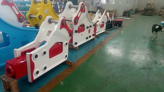 الكسارة الهيدروليكية المطرقة الكسارة الصخرية SB81 اللون المخصص لحفارة KOMATSU / CATERPILLAR / DOOSAN / HYUNDAI